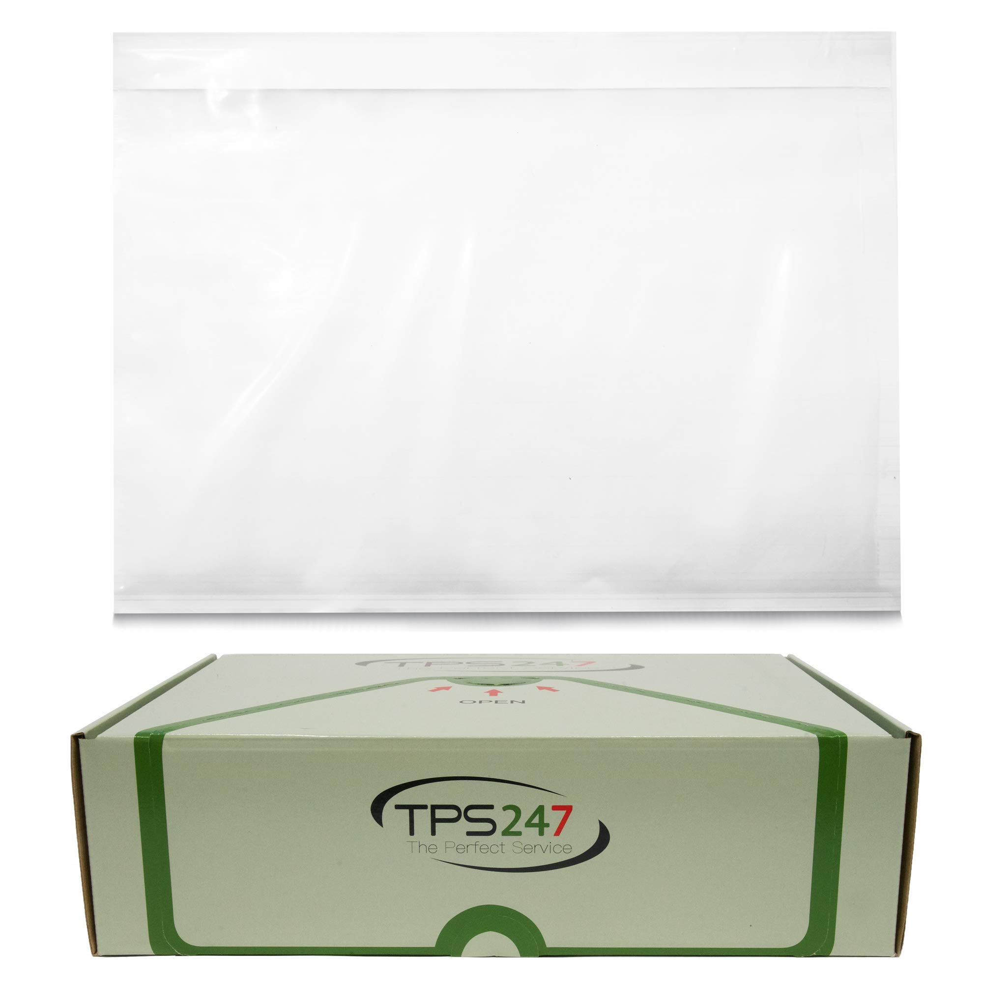 TPS247 Delivery note pockets - document pockets DIN C5 for A5 transparent self-adhesive (100)