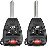 NPAUTO 2Pcs Key Fob Replacement for Dodge Ram Charger Durango 2004-2009, Chrysler 200 300, Jeep Commander Grand Cherokee Liberty 2008-2012 & More-Keyless Entry Remote Control Car Key Fobs, OHT692427AA