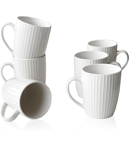 Mud Pie Set Di Tazze Dipinte Vite, Diametro 5,1 X 7,6 Cm, Grès