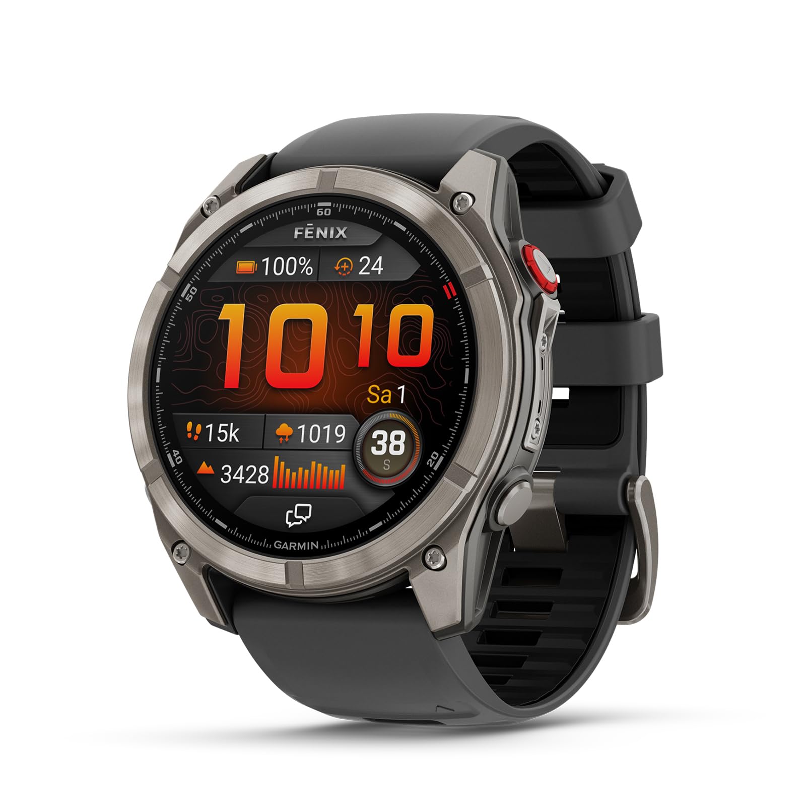 Garmin Fenix 8 Pro 51mm AMOLED - Multisport-Smartwatch, 1,4" Touchdisplay, bis zu 27 Tage Akkulaufzeit, Karten, 80+ SportApps, EKG, Taschenlampe, LTE Telefonie & 24/7 SOS-Notruf (ABO notwendig)