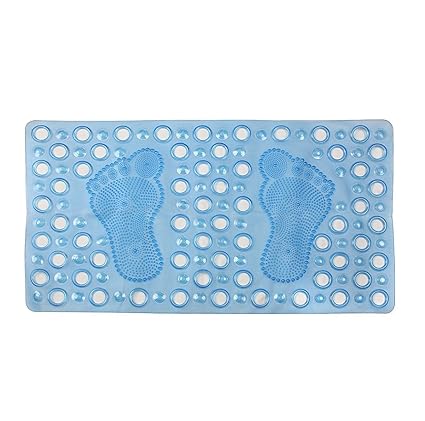 Hua You PVC Pack of Anti Skid and Slip Shower Bathroom Floor Mat (Multicolour, 26. 5 x 14 inches)