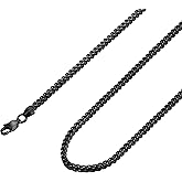 FIBO STEEL 3-6mm Curb Chain Necklace for Men Women Stainless Steel Biker Punk Style 18.0-30.0 inches Silver Black Gold Tone