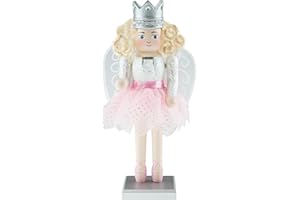 Clever Creations Sugar Plum Fairy 10 Inch Traditional Wooden Nutcracker, Festive Christmas Décor for Shelves and Tables