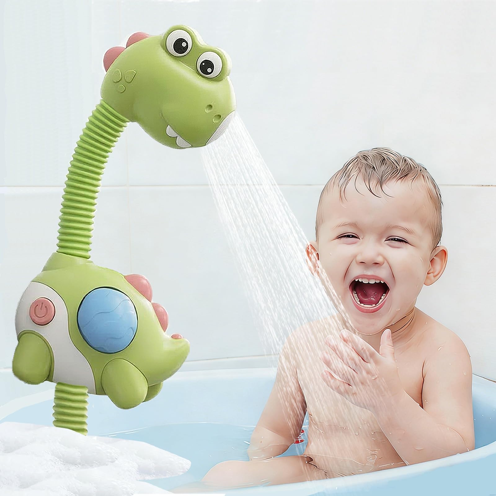 Baby Bath Shower Head Toys, Dinosaur Toddler Baby Bath Toys, Electric Water Pump Toy for Baby to Play with in the Bath, Shower Gifts for Girls and Boys