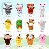 Gukasxi 12Pcs Mini Plush Animal Finger Puppets 12 Styles Kids Toys view 2