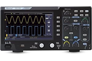 Abestop 100MHz Oscilloscope Desktop Storage Oscilloscope Dual Channels with 7" TFT LCD Display Portable Lightweight Digital Oscilloscope(DS1102)