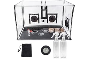LOVELY RAN Large Still Air Box Mushroom Mycology Fume Hood Propagation StationsGrow Kit Mushroom Grow Bags Your Monotub Kit Mushroom Planting BagTent for Spores Horticulture Supplies （31.5 * 20.5 * 20.5inch）