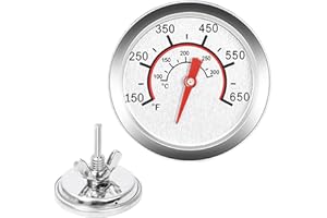 CHILIPILI 1.85" G432-8L00-W1 Thermometer Gauge Replacement Parts for Charbroil Gas Grills, Temperature Gauge for Charbroil Tru-Infrared Performance & Advantage 463229521 463243518 and More Char-Broil Grills