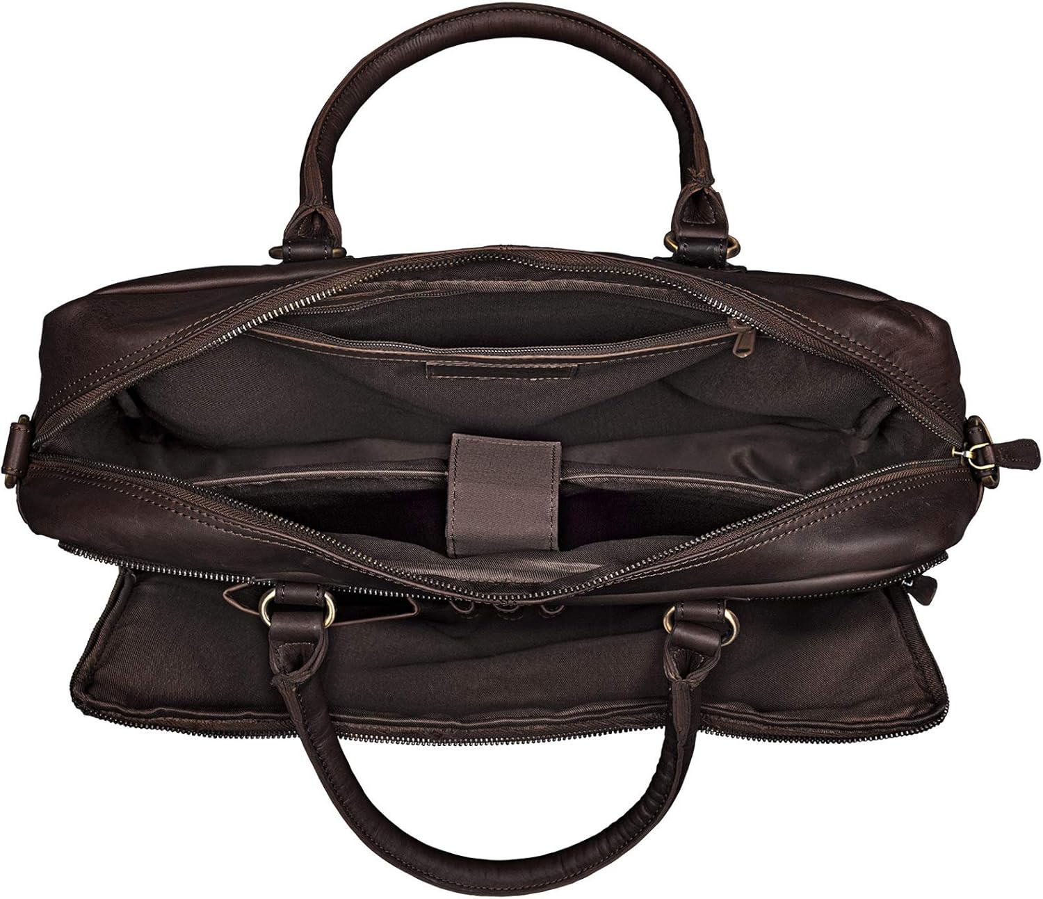 STILORD 'Aaron' Business Bag Leather Unisex 15.6 inches Laptop Shoulder Bag or Handbag Briefcase Satchel Vintage Leather - Image 5