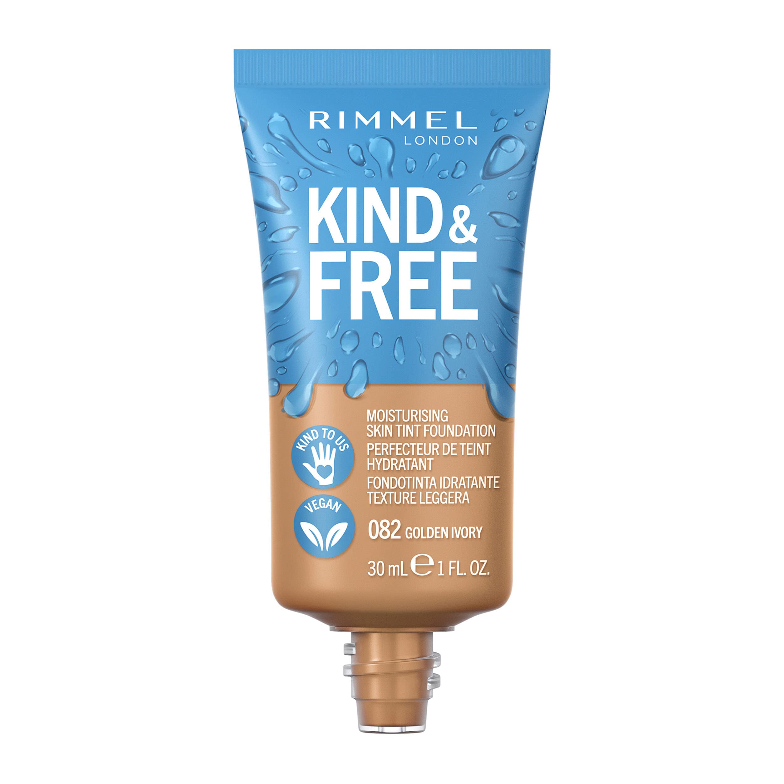 Rimmel KIND&FREE Vegan Face Moisturiser No. 082 Golden Ivory