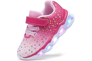 SINOSKY Toddler Girls Led Shoes Kids Light Up Sneakers