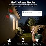 Cinnado 2K Solar CCTV System 2-Pack Outdoor Wireless AI Detection Siren 360 PTZ view 6