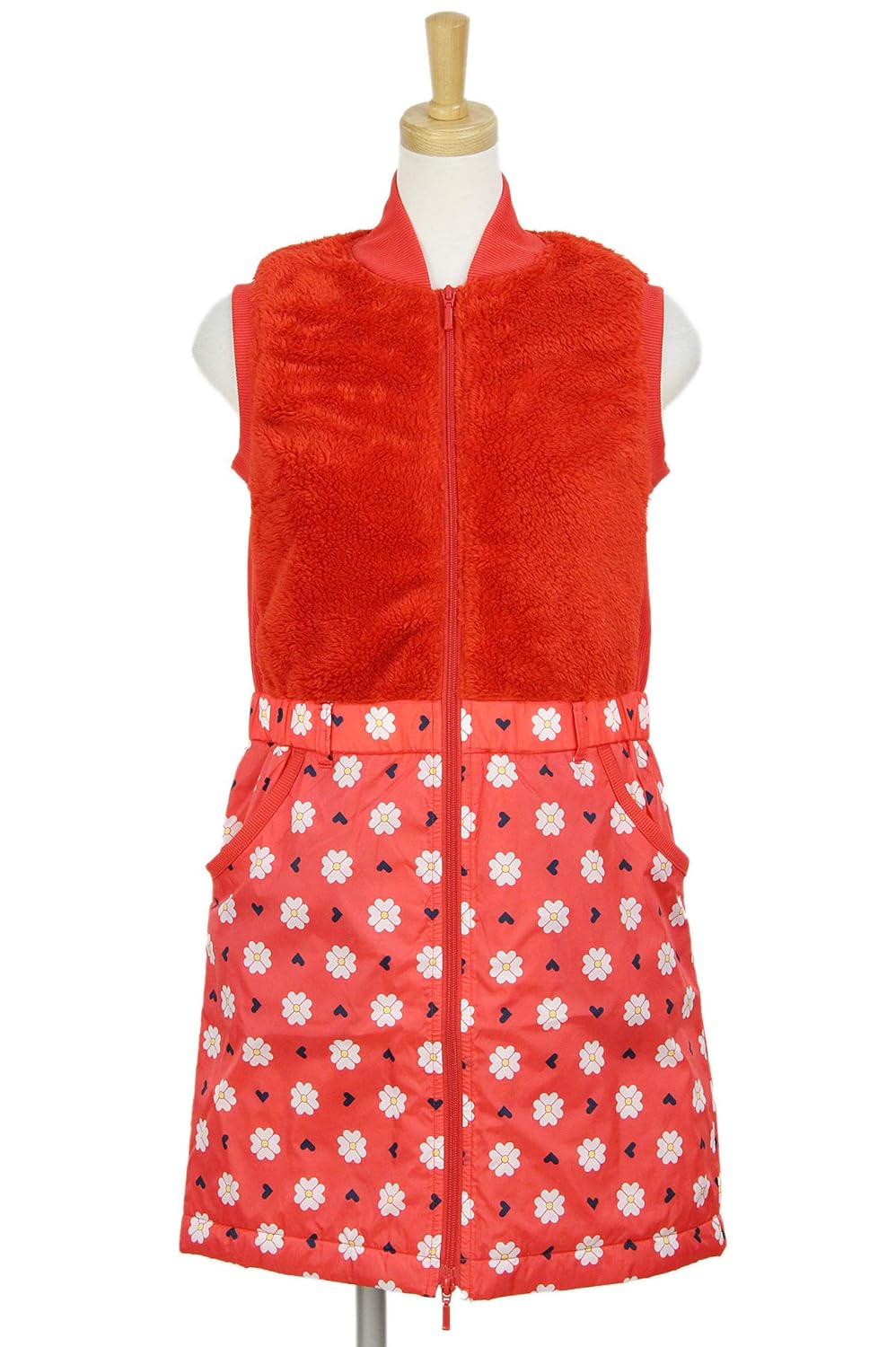 ワンピース ワンピース ビバハート B07kw4mzvl Viva Heart レディス 39 38 S ボアフリース フラワープリントタフタ オレンジ チュニックワンピース 人気no 1