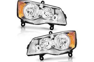 WEELMOTO for 2011-2020 Dodge Grand Caravan Headlights Assembly Compatible with 2008-2016 Chrysler Town Country Headlamp Replacement Headlight