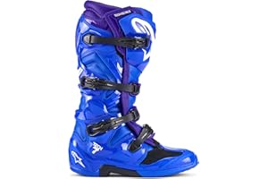 Alpinestars Tech 7 Boots, High-Performance Motocross Boots, CE-Certified, 8, Blue