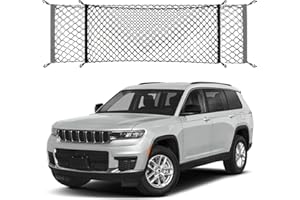 OMOCYRA Envelope Style Cargo Net Compatible with Jeep Grand Cherokee New 2024-2022, Grand Cherokee L 2024 2023 2022 (Both 5 and 7 Seats), Trunk SUV Car Rear Nylon Mesh Tailgate Netting