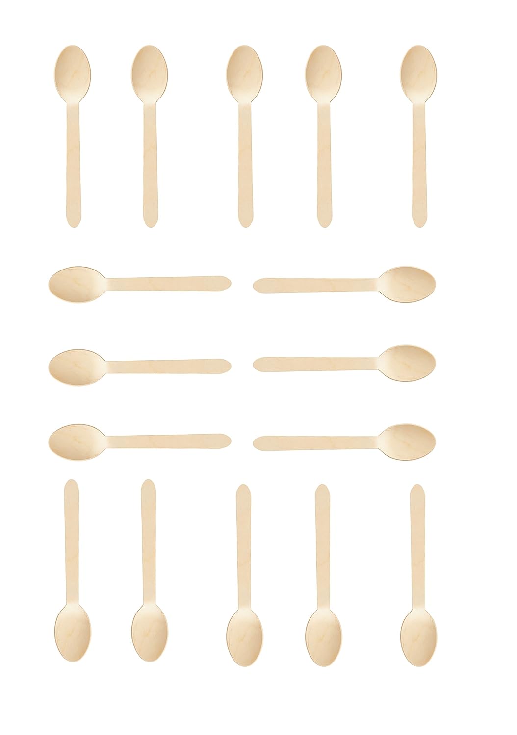 Perfect Stix Green Spoon 110 Birchwood Compostable Cutlery Taster Spoon with Concave, 4-1/2" Length (Pack of 100): Industrial & Scientific
