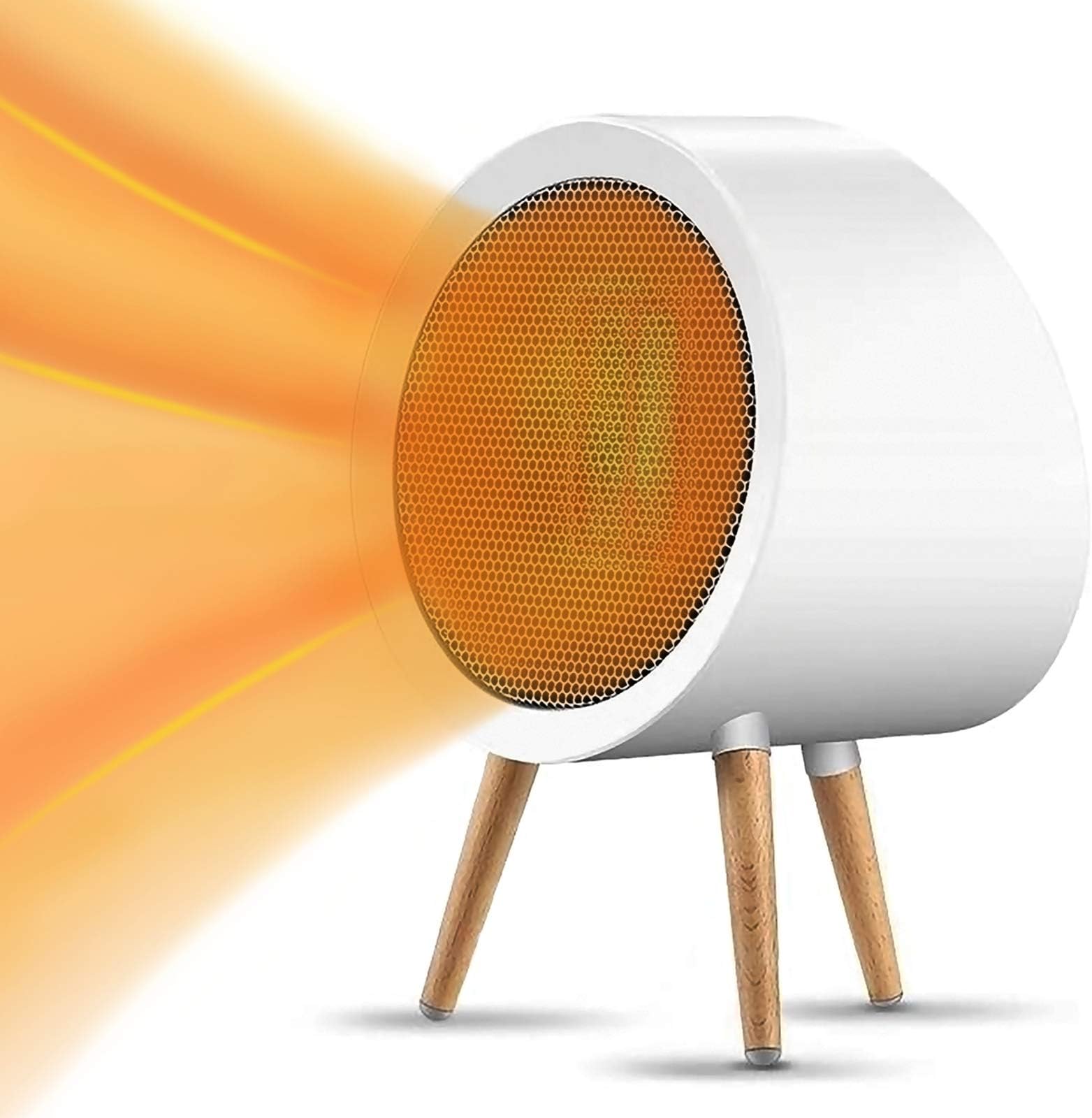 Portable Personal Space Heater, BORKA 1000W Electric Ceramic Small Space Heater with Tip-Over and Overheat Protection, 3 Heat Settings Fast Heating for Indoor Home Bedroom Office