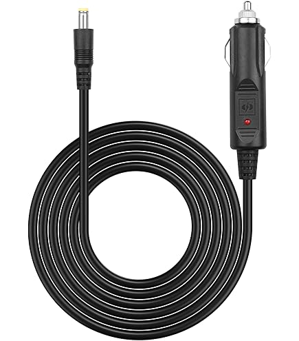 Cavo Accendisigari 12V 24V Con Spina DC 5.5x2.5mm – 18 AWG, Fusibile 10A, Lunghezza 1.5m, Per Fotocamere, GPS, Frigoriferi Da Auto E LED