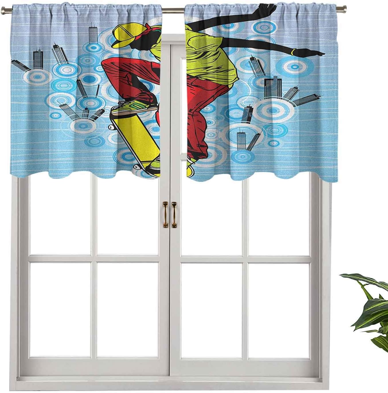 Hiiiman Cortina térmica aislada para decoración del hogar, cenefa de