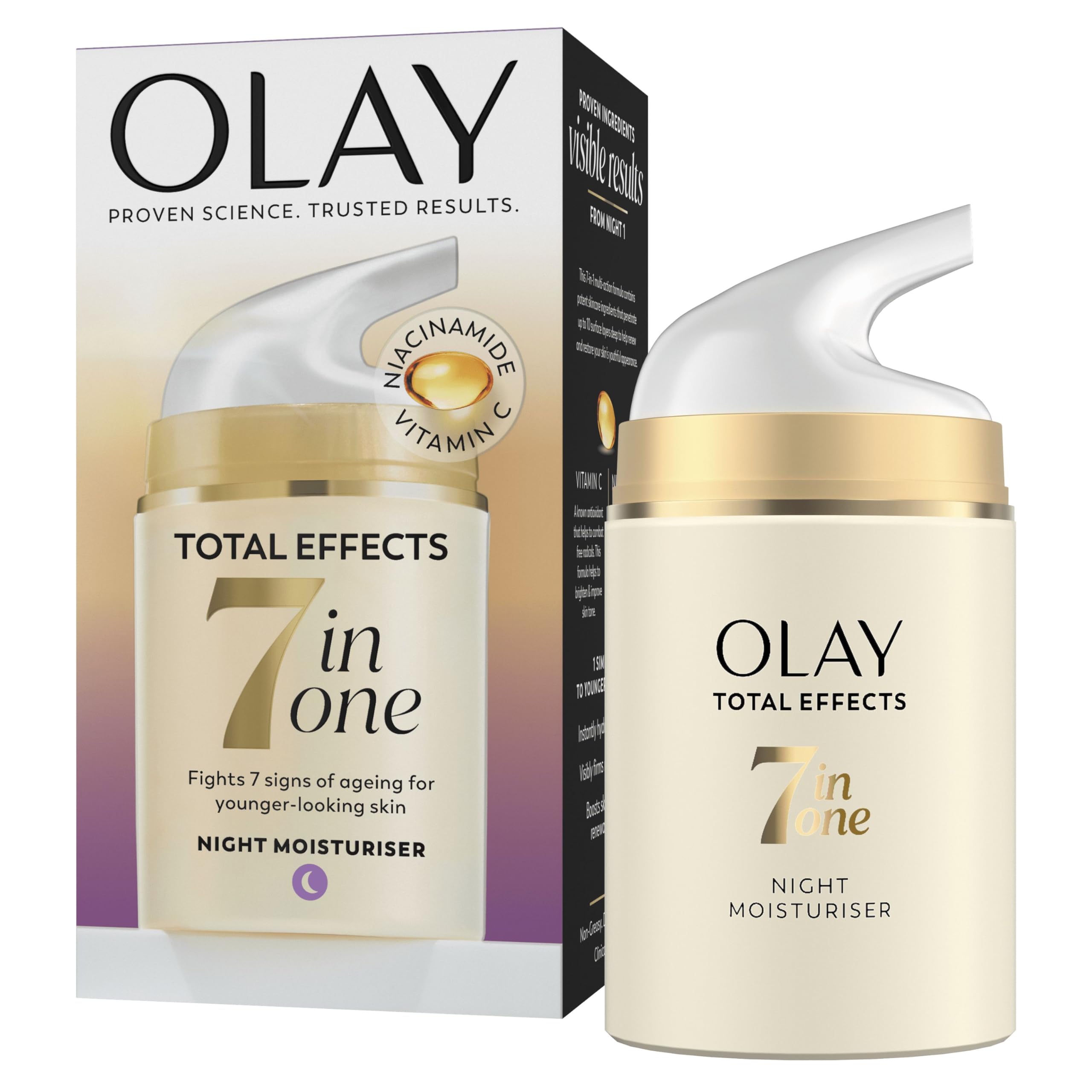 Olay Total Effects 7in1 Night Moisturiser With Niacinamide, 50ml — image 1