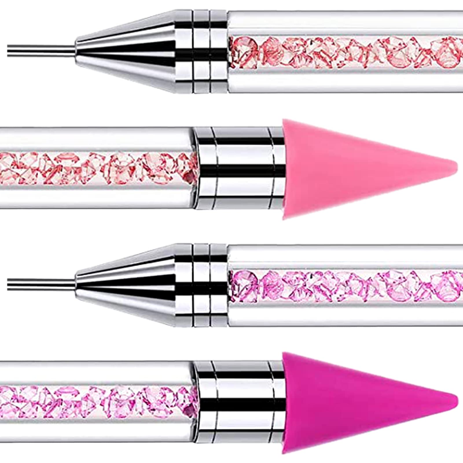 SPOKKI Diamond Art Pens No Wax Needed - 2 PCS Self-Stick Drill Pens for DIY Crafts, Cross-Stitch, Nail Art - Pink and Purple