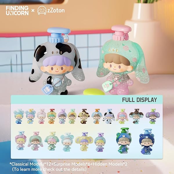 FINDING UNICORN ZZOTON BUBBLE BATH BABY SERIES BLIND BOX(WHOLE SET 10PCS)