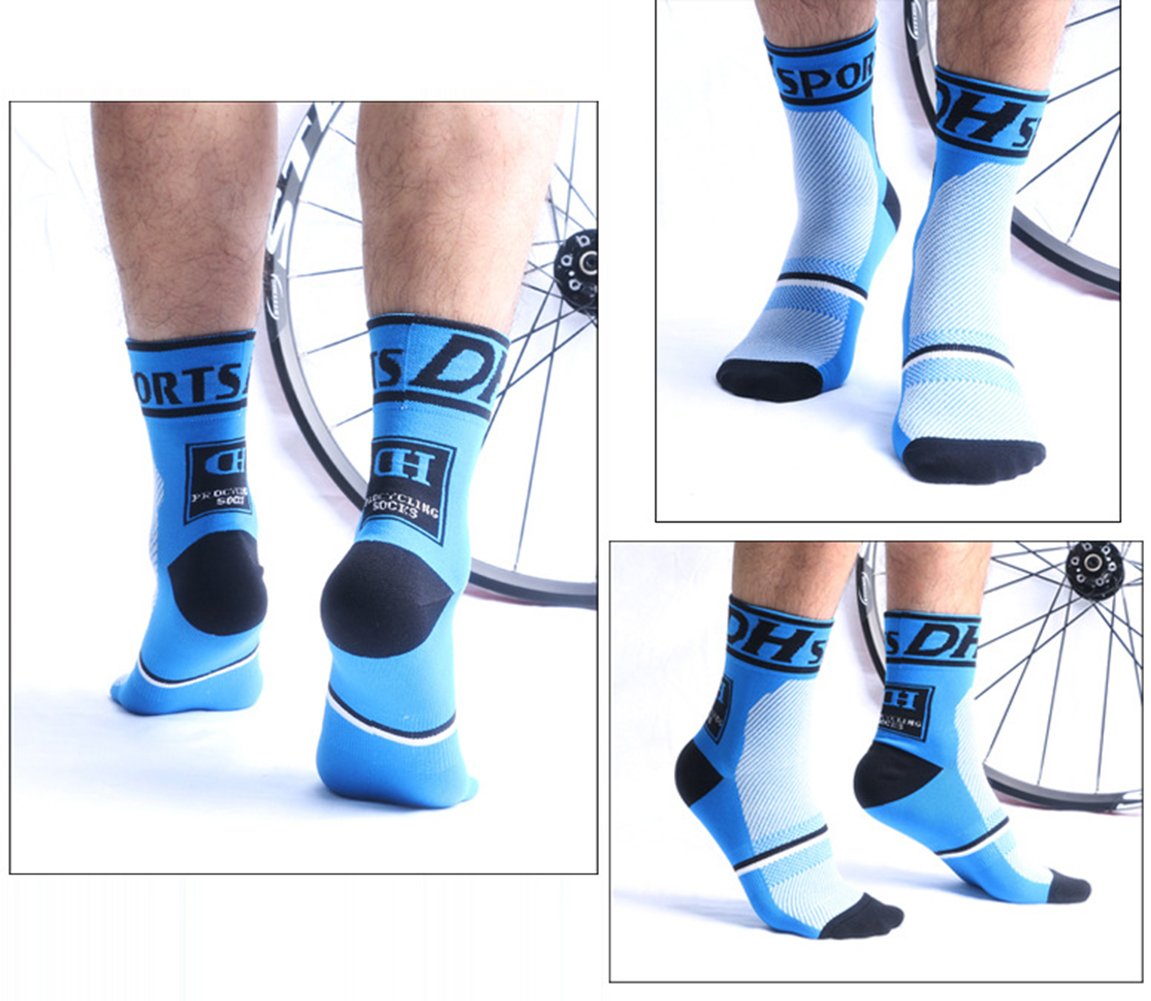 GuaziV Cycling Socks for Men & Women, Breathable Bike Socks Sports Socks Athletic Socks for