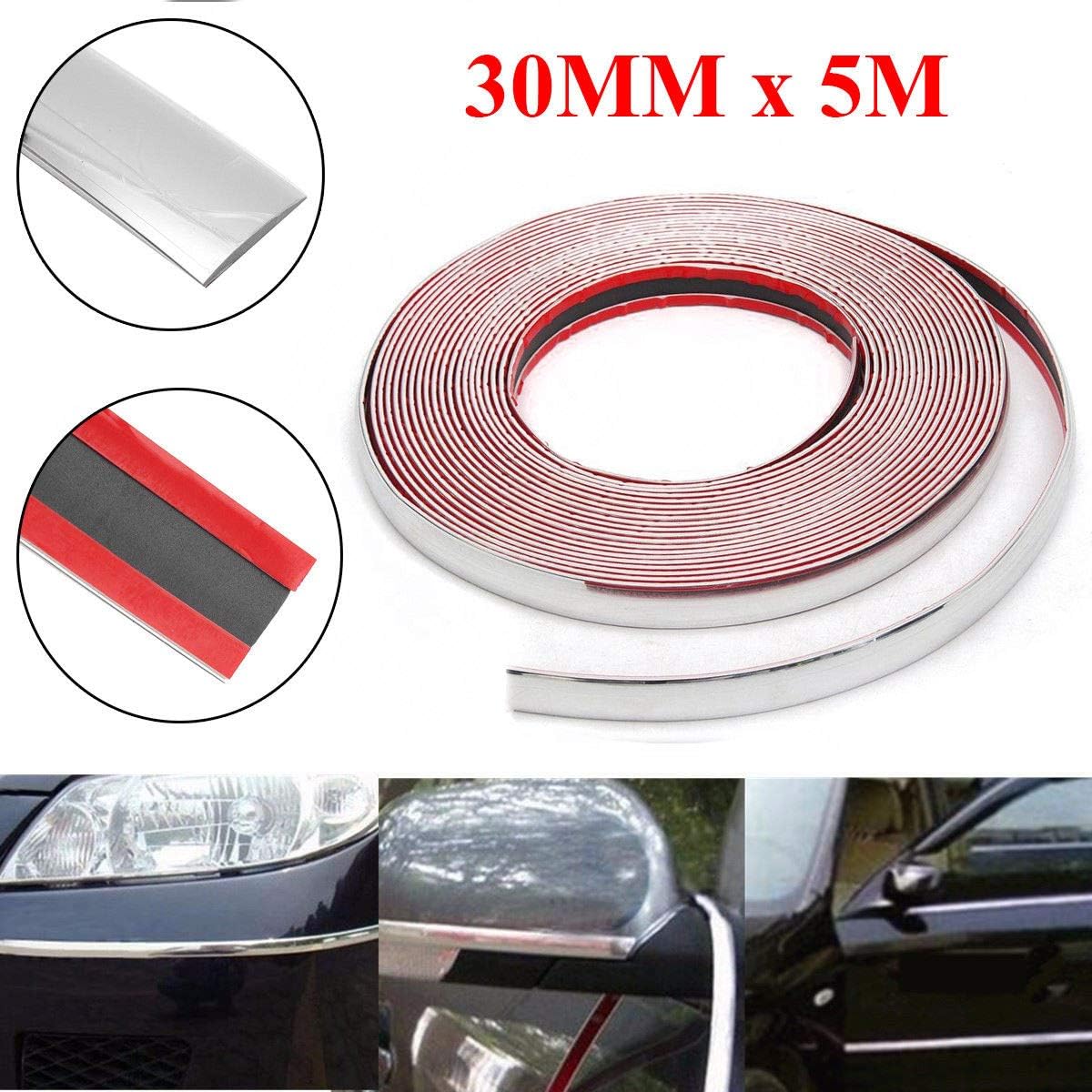 30mm x 5m Car Styling Moulding Strip Trim Self Adhesive Detail Edging