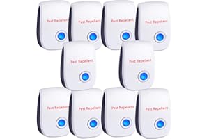 WYEWYE Ultrasonic Pest Repellent,Mouse Repeller 10 Pack, Pest Control Electronic Plug for Insects, Mice & Spider, Mosquito Repellent Indoor for Home, Office, Warehouse, Hotel, Garage,ultrasonic Plug in