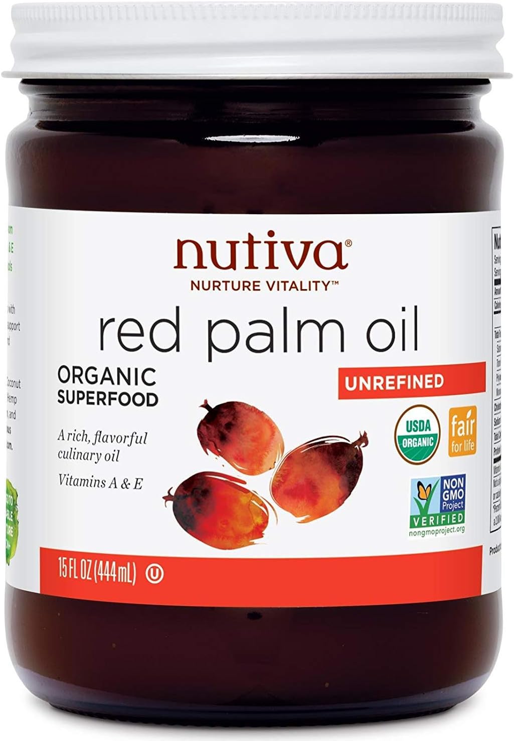 Nutiva Organic Red Palm Oil 444ml(Pack of 3)