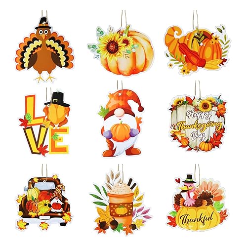 ALLY-MAGIC Autumn Hanging Decorations, Thanksgiving Door Wall Hanging Pumpkin Maple Leaf Halloween Decorations, Autumn Garland Ornament Fall Wedding Thanksgiving Party Decor Y9GEJPDDP