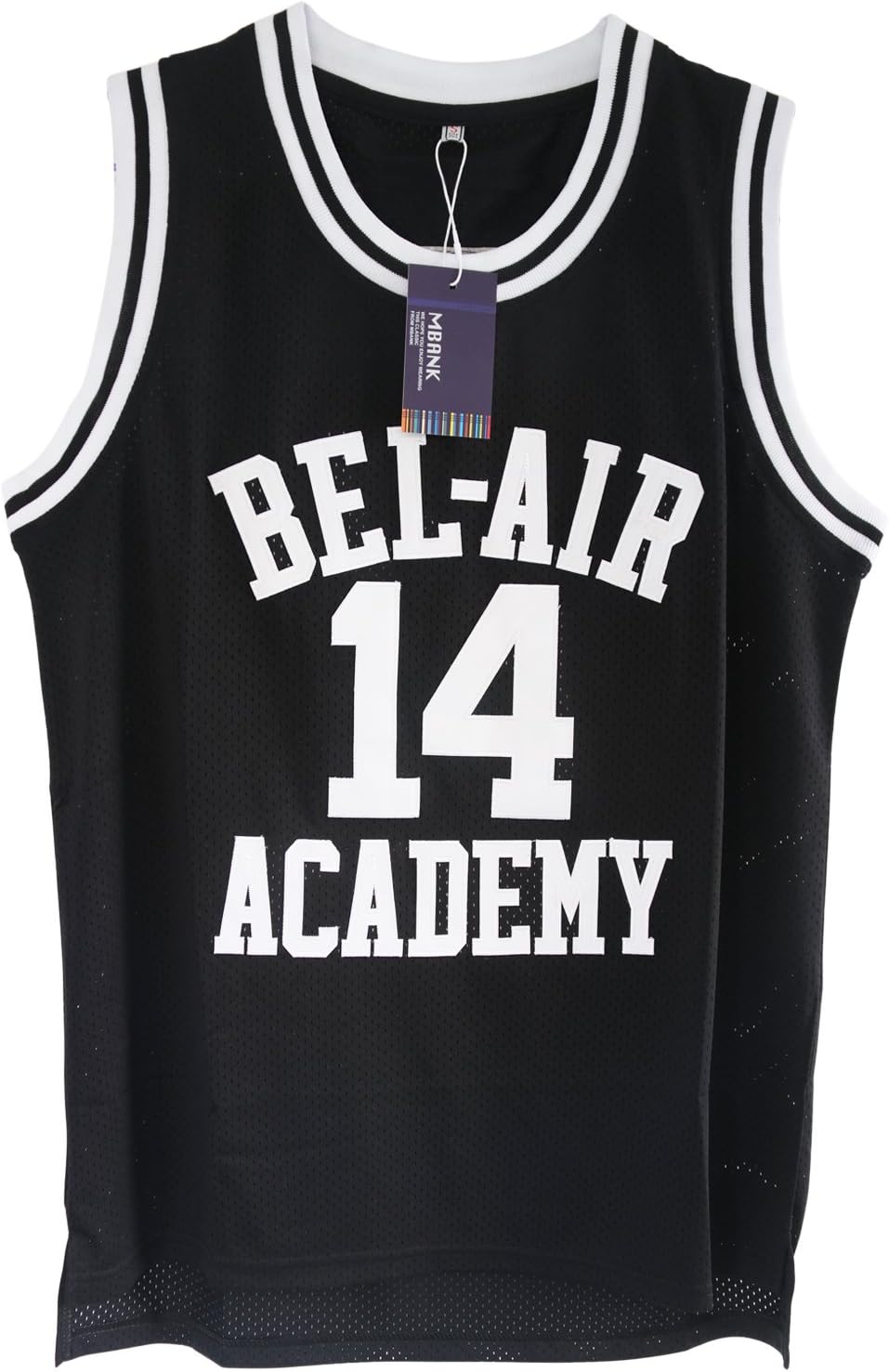 MBANK Smith #14 Bel Air Academy Black Basketball Jersey - Large