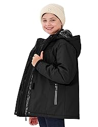 MoFiz Girls Ski Jacket Waterproof Fleece Lined