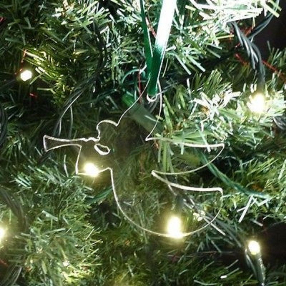 Super Cool Creations Trumpeting Angel Clear Christmas Tree Decorations - Pack of 10