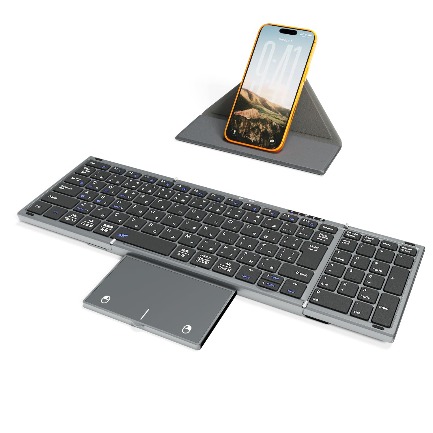 EWiN キーボード ワイヤレス 折りたたみ bluetoothとusb無線両対応 標準JIS日...