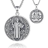 AEONSLOVE Sterling Silver St Benedict Medals