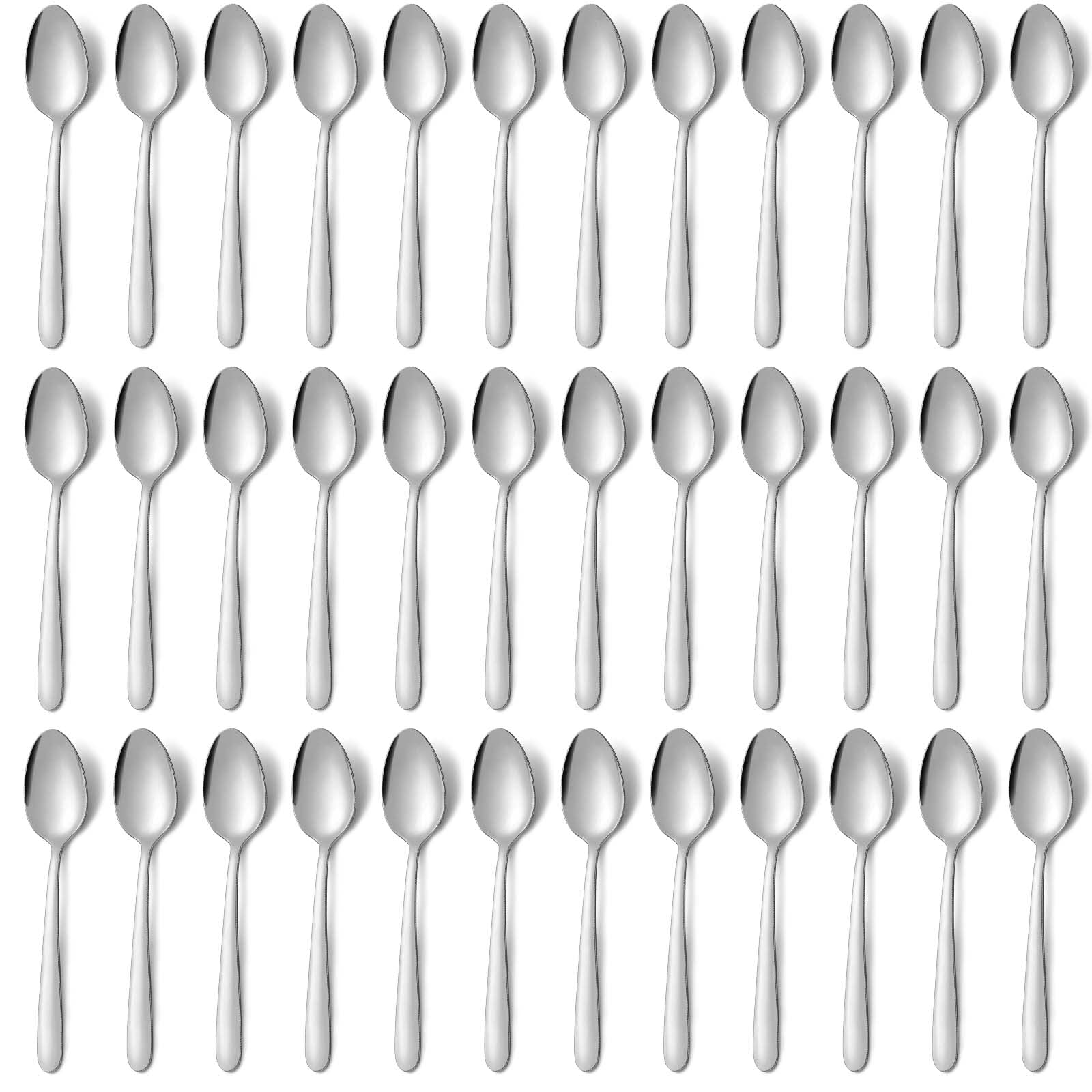 Pleafind 36-Pcs Dinner Spoons Set (7.4 inch), Spoons Silverware, Stainless Steel Spoon, Mirror Polished Tablespoon, Silverware Spoon for Home, Kitchen, Restaurant, Dishwasher Safe