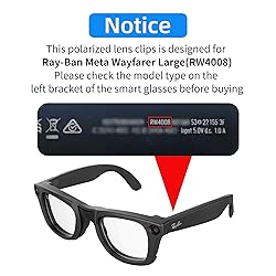 4Pcs Polarized Clip for Ray-Ban Meta Wayfarer