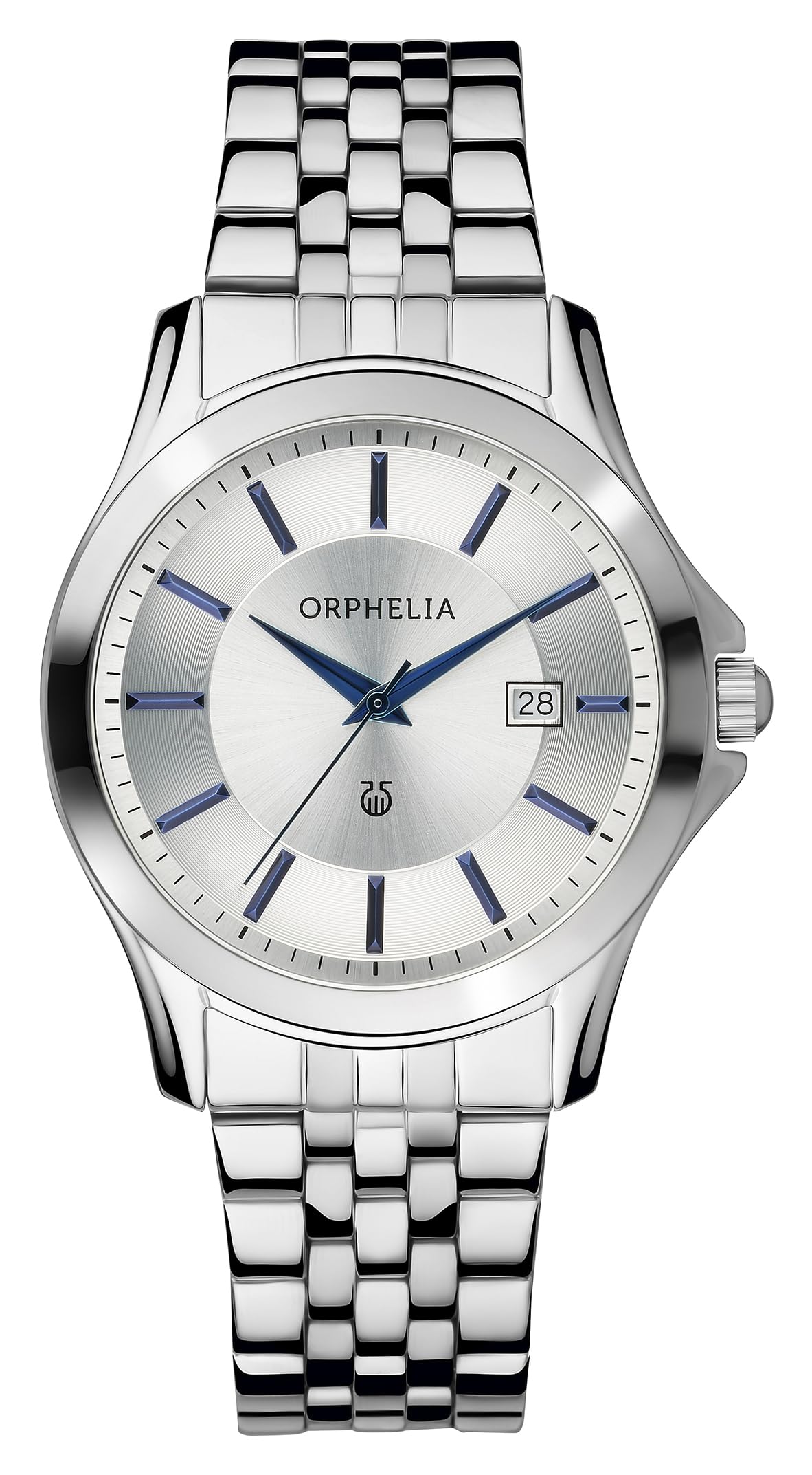 Orphelia Men's Quartz Watch with Black Dial Analogue Display and Silver Stainless Steel OR53770988