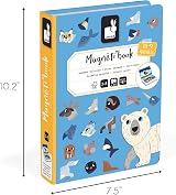 Janod Magnéti'Book Arctic Animals 30 Magnets 10 Model Cards 3+ FSC view 3