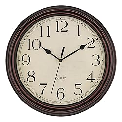 Foxtop 14 Inch Wall Clock Battery Operated Silent