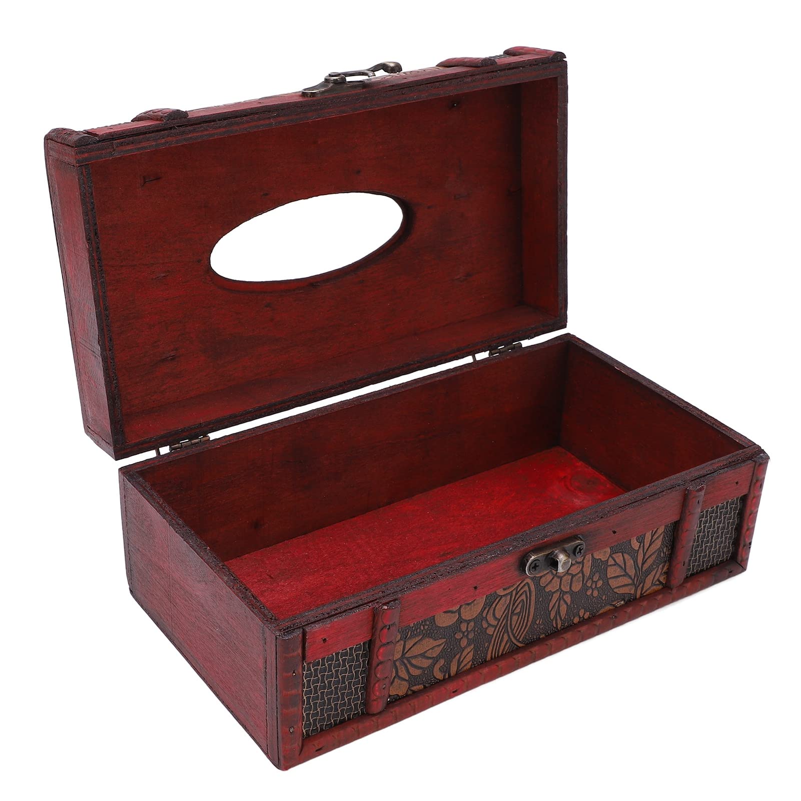 Wooden Antique Book Tissue Holder Dispenser,Rectangular Tissue Paper Holder Box,8.66x4.72x3.54in Napkin Holder Decorative Tissue Box Cover Napkin Paper Holder Box Cover for Living Room
