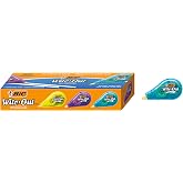 BIC Wite-Out Mini Correction Tape, White, 12-Count Pack, No Dry Time | No Dry Time for Instant Use, Long Lasting Design, 12 Correction Tapes, 19.6 Feet Coverage, Colors May Vary