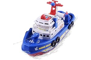 Bath Toys for Kids, Electric Fire Boat for Boys Girls, Water Play Games, for Shower Bathtub Bathroom Swimming Beach Outside S