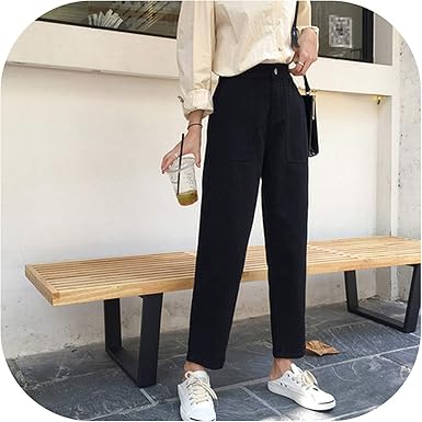 wide leg black jeans womens