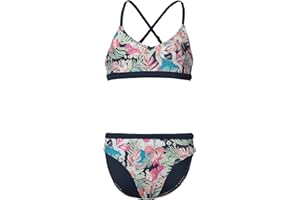 Roxy Girls Two-Piece Bikini Swimsuit Set, UPF 50+ Sun Protection, Quick-Dry Bathing Suit
