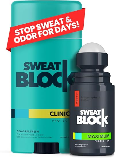SweatBlock Antiperspirant Deodorant Max Clinical System for Men & Women