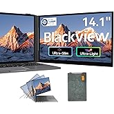 Blackview Laptop Screen Extender, 1.3lbs Ultra-Light & 0.17" Ultra-Slim, 14" FHD 1080P IPS Portable Laptop Monitor Extender, Travel Dual Monitor for 13-17",Plug & Play for Windows/Mac/Android/Switch