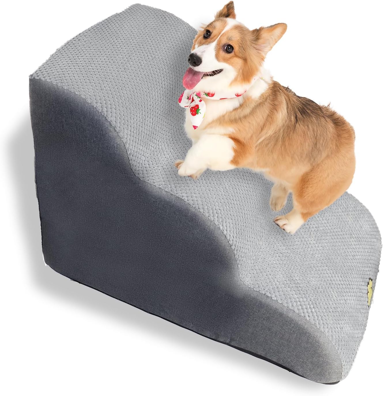 Photo 1 of OYLZ Pet Steps Dog Stairs for Sofa Couch and Bed High Density Sponge Pet Ramp with Removable Washable Cover Non-Slip Base Stable Dog Steps 15.7" H
